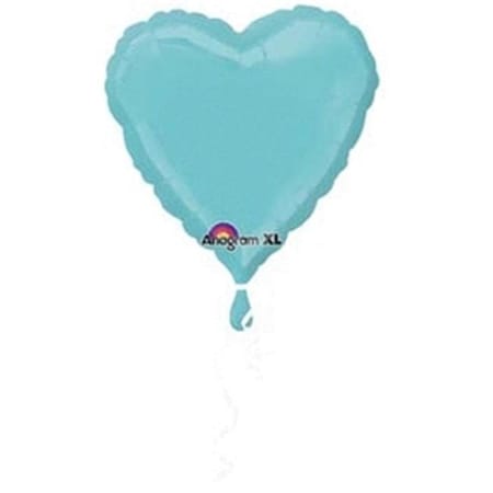 18 In. Robins Egg Blue Heart Balloon - Pack Of 5